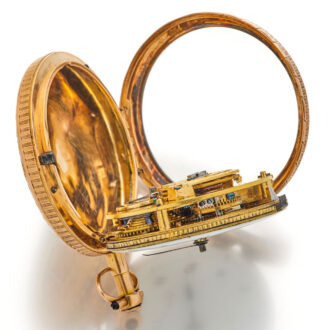 Swiss gold and enamel decorative verge watch Circa 1795