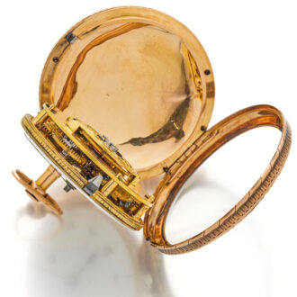 Swiss gold and enamel decorative verge watch Circa 1795