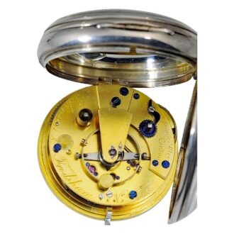 English silver open faced deck-chronometer Circa 1856 English silver open faced deck-chronometer Circa 1856
