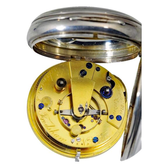 English silver open faced deck-chronometer Circa 1856 English silver open faced deck-chronometer Circa 1856
