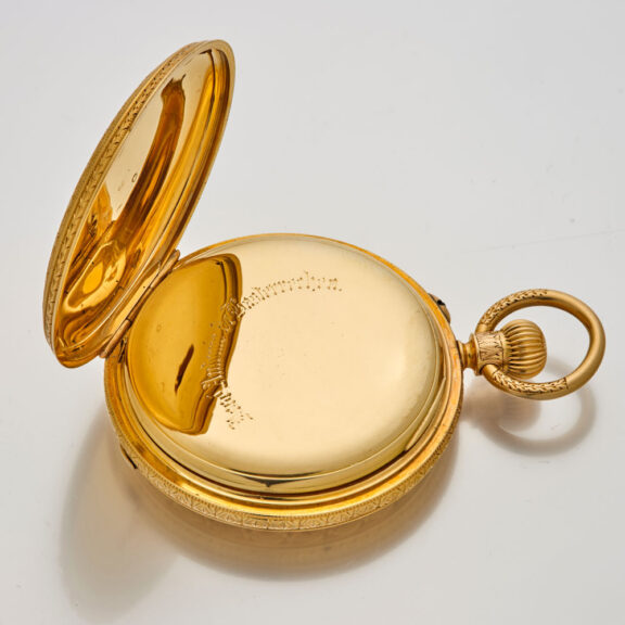 English gold fully engraved quality lever watch Circa 1889 English gold fully engraved quality lever watch Circa 1889