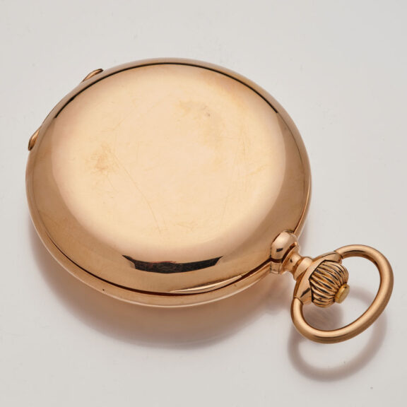 Heavy Swiss chronometer watch in a full hunter case Circa 1900 Heavy Swiss chronometer watch in a full hunter case Circa 1900