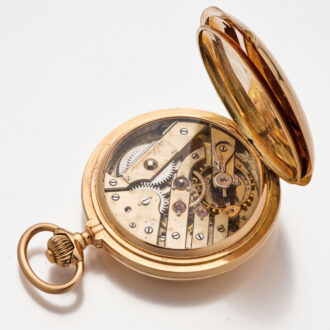 Heavy Swiss chronometer watch in a full hunter case Circa 1900