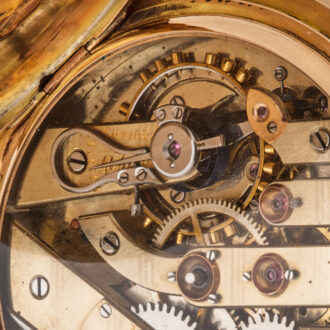 Heavy Swiss chronometer watch in a full hunter case Circa 1900