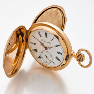 Heavy Swiss chronometer watch in a full hunter case Circa 1900