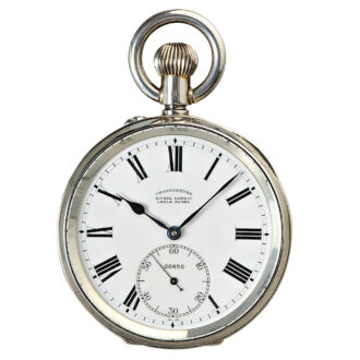 Swiss silver open cased deck watch Circa 1955