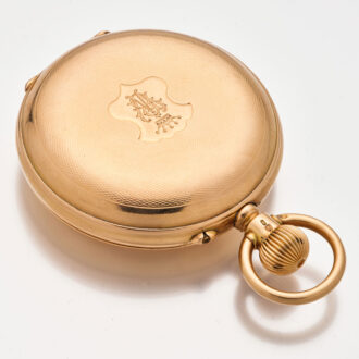 Very rare Swiss 14 carat gold digital pocket watch Circa 1890