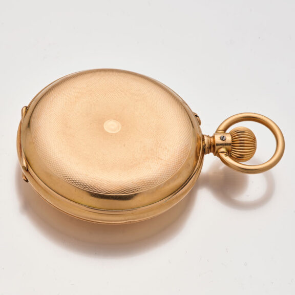 Very rare Swiss 14 carat gold digital pocket watch Circa 1890 Very rare Swiss 14 carat gold digital pocket watch Circa 1890