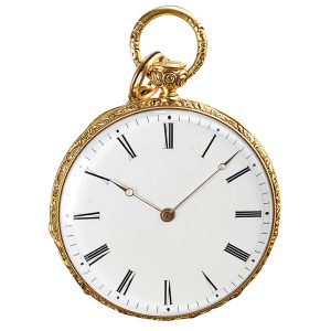 Swiss rare quarter repeating 18k gold pocket watch Circa 1830