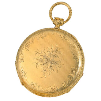 Swiss rare quarter repeating 18k gold pocket watch Circa 1830