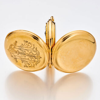 French gold cylinder watch with rare movement Circa 1870