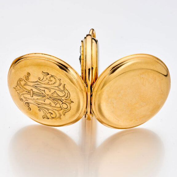 French gold cylinder watch with rare movement Circa 1870 French gold cylinder watch with rare movement Circa 1870