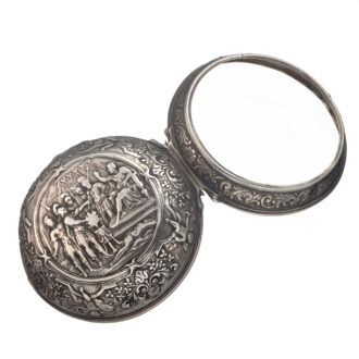 A Dutch verge pocket watch in a silver cast case Circa 1730