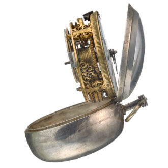 A Dutch verge pocket watch in a silver cast case Circa 1730