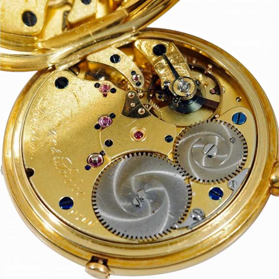 German gold Glashütte with jumping seconds Circa 1872 German gold Glashütte with jumping seconds Circa 1872