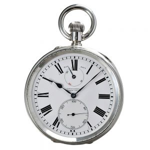 Swiss silver deck chronometer with power reserve Circa 1939