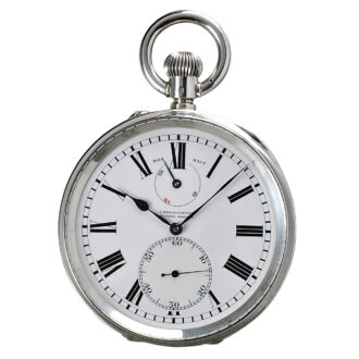 Swiss silver deck chronometer with power reserve Circa 1939