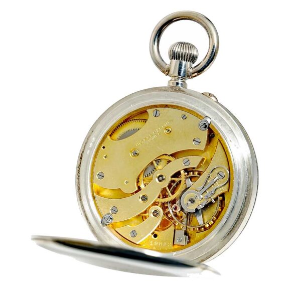 Swiss silver deck chronometer with power reserve Circa 1939 Swiss silver deck chronometer with power reserve Circa 1939