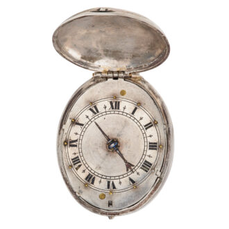 Rare silver oval puritan pre-hairspring verge watch Circa 1635