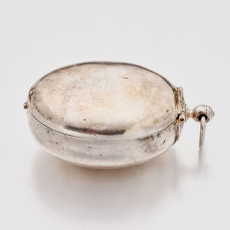 Rare silver oval puritan pre-hairspring verge watch Circa 1635