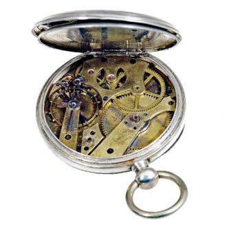 Swiss silver pocket watch with temperature indicator Circa 1870