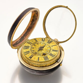 Splendid Swiss single-handed oignon watch with alarm Circa 1680 Splendid Swiss single-handed oignon watch with alarm Circa 1680