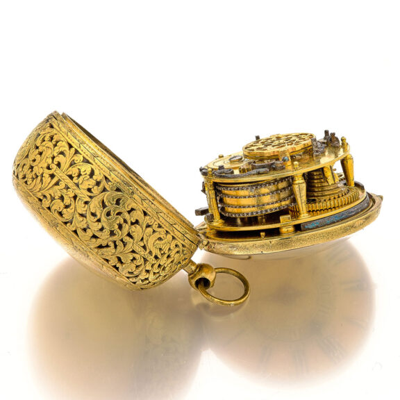 Splendid Swiss single-handed oignon watch with alarm Circa 1680 Splendid Swiss single-handed oignon watch with alarm Circa 1680