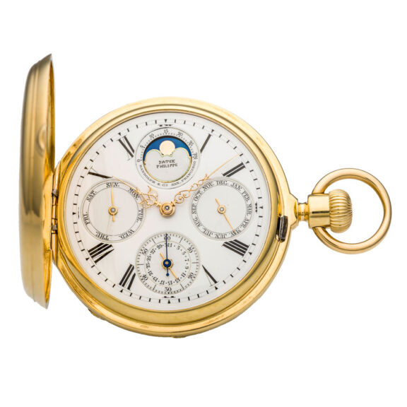 Swiss gold calendar watch by Patek Philippe Circa 1872-1874