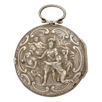Fine Dutch silver repoussé verge pocket watch Circa 1765