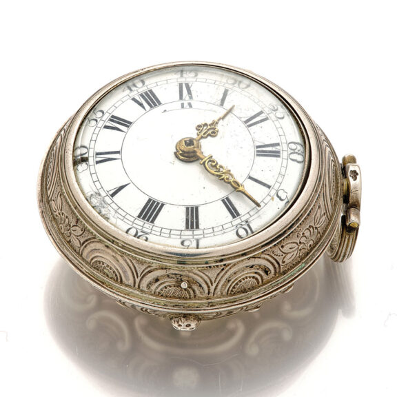Fine Dutch silver repoussé verge pocket watch Circa 1765 Fine Dutch silver repoussé verge pocket watch Circa 1765