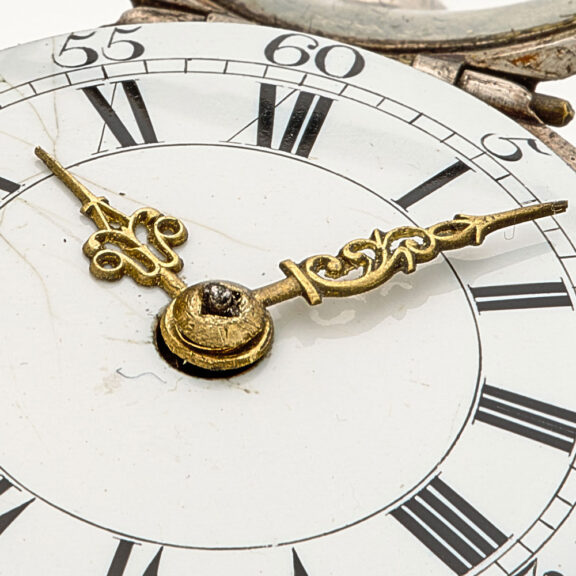 Fine Dutch silver repoussé verge pocket watch Circa 1765 Fine Dutch silver repoussé verge pocket watch Circa 1765