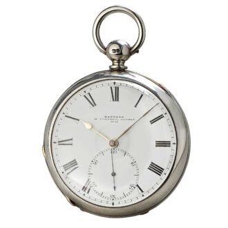 English silver precision open faced pocket watch Circa 1851