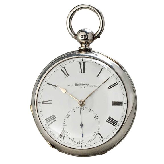 English silver precision open faced pocket watch Circa 1851