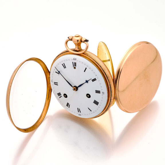 Heavy French hour and half hour repeating clockwatch Circa 1830 Heavy French hour and half hour repeating clockwatch Circa 1830