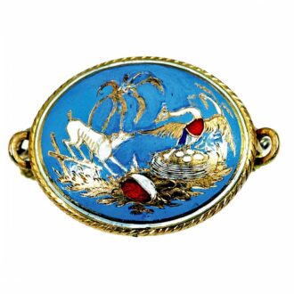 Swiss pendant form watch in the shape of a basket Circa 1810