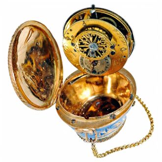 Swiss pendant form watch in the shape of a basket Circa 1810
