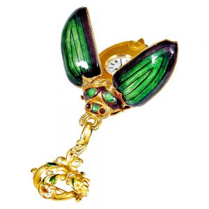 French gold, enamel watch in the form of a beetle Circa 1867
