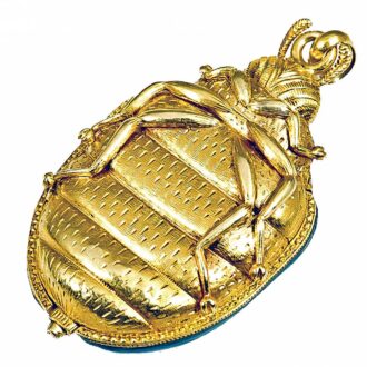 French gold, enamel watch in the form of a beetle Circa 1867