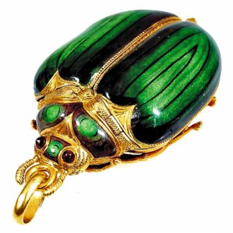 French gold, enamel watch in the form of a beetle Circa 1867