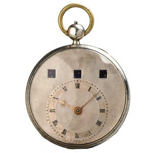 English verge pocket watch with rotating automaton Circa 1800