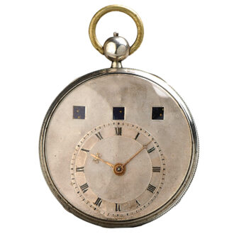 English verge pocket watch with rotating automaton Circa 1800