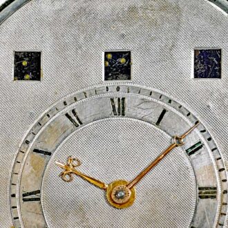 English verge pocket watch with rotating automaton Circa 1800
