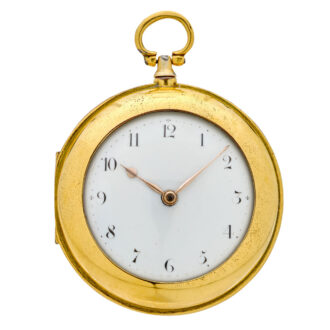 English silver-gilt pair-cased verge pocket watch Circa 1805