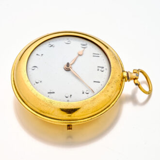 English silver-gilt pair-cased verge pocket watch Circa 1805