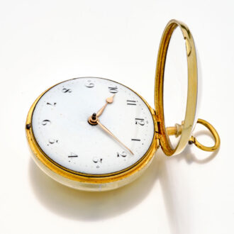 English silver-gilt pair-cased verge pocket watch Circa 1805