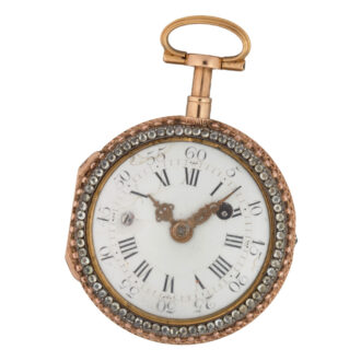 A Swiss gold repeating verge with gold chatelaine Circa 1770