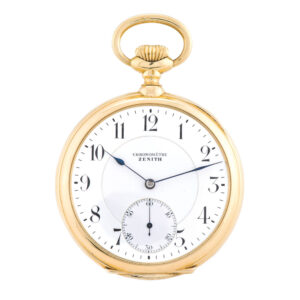 Fine and rare 18 carat yellow gold keyless pocket chronometer with spring detent escapement Circa 1910Fine and rare 18 carat yellow gold keyless pocket chronometer with spring detent escapement Circa 1910