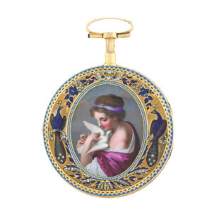 Swiss quarter repeating gold diamond-set pocket watch Circa 1780