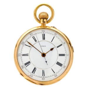 English gold open faced lever with start/stop seconds Circa 1897