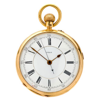English gold open faced lever with start/stop seconds Circa 1897